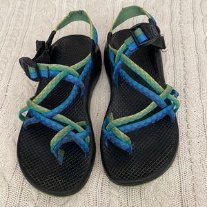 Chacos Blue and Green Women’s Size 8